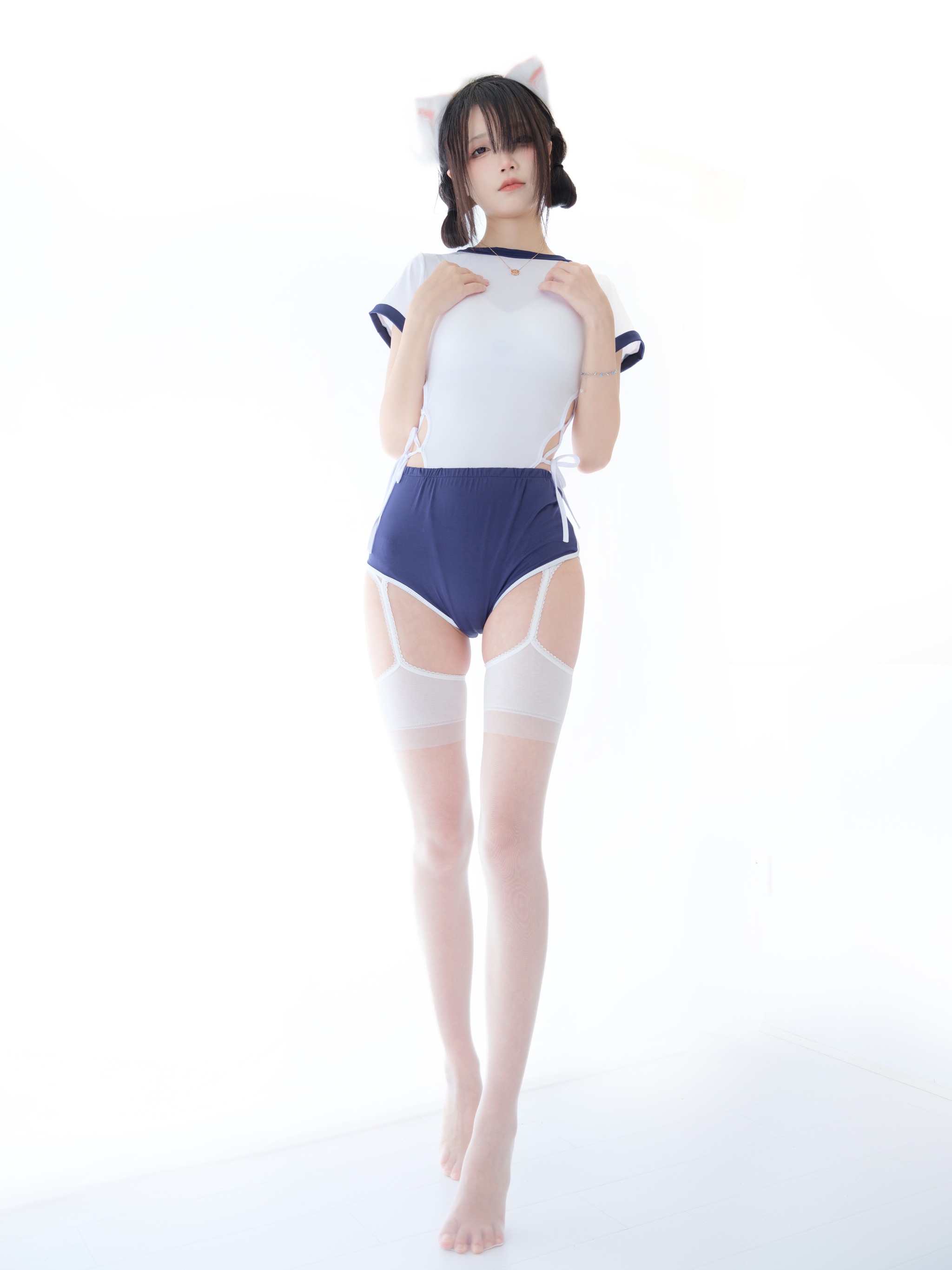 五更百鬼 - NO.051 舰长 体操服 猫耳 [25P]-XikXak